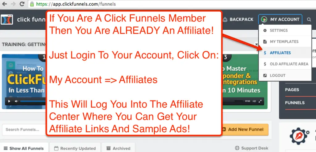 already affiliate of clickfunnels